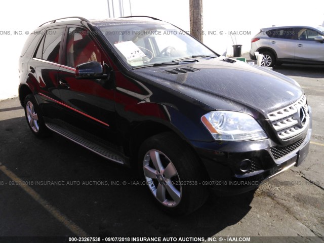 4JGBB8GB8BA702259 - 2011 MERCEDES-BENZ ML 350 4MATIC BLACK photo 1