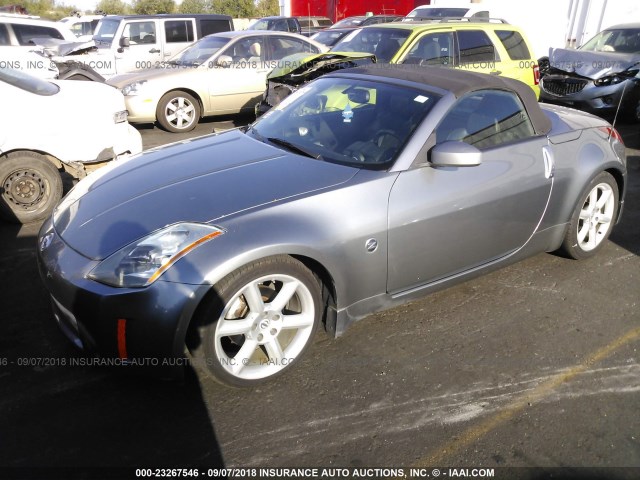 JN1AZ36A94T012229 - 2004 NISSAN 350Z ROADSTER SILVER photo 2