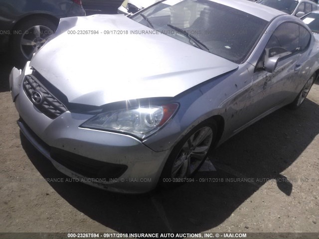 KMHHT6KD5CU077873 - 2012 HYUNDAI GENESIS COUPE 2.0T SILVER photo 2