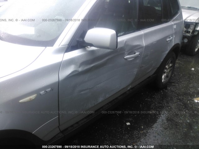 WBXPA73414WB21034 - 2004 BMW X3 2.5I ვერცხლისფერი ფოტო 6
