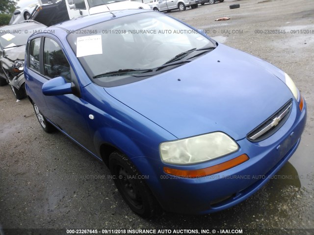 KL1TD66646B577425 - 2006 CHEVROLET AVEO LS BLUE photo 1