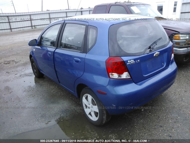 KL1TD66646B577425 - 2006 CHEVROLET AVEO LS BLUE photo 3