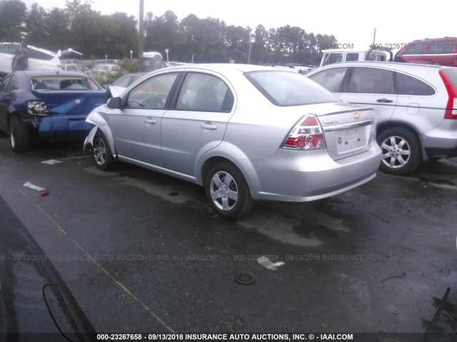 KL1TD5DE2BB140554 - 2011 CHEVROLET AVEO LS/LT ვერცხლისფერი ფოტო 3