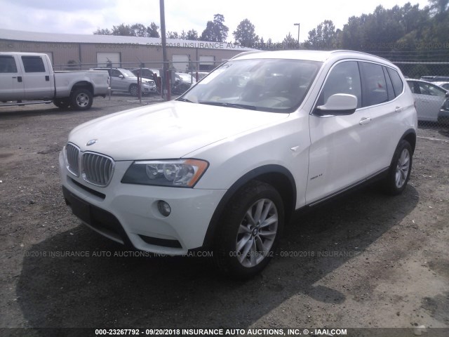 5UXWX5C50BL702782 - 2011 BMW X3 XDRIVE28I WHITE photo 2