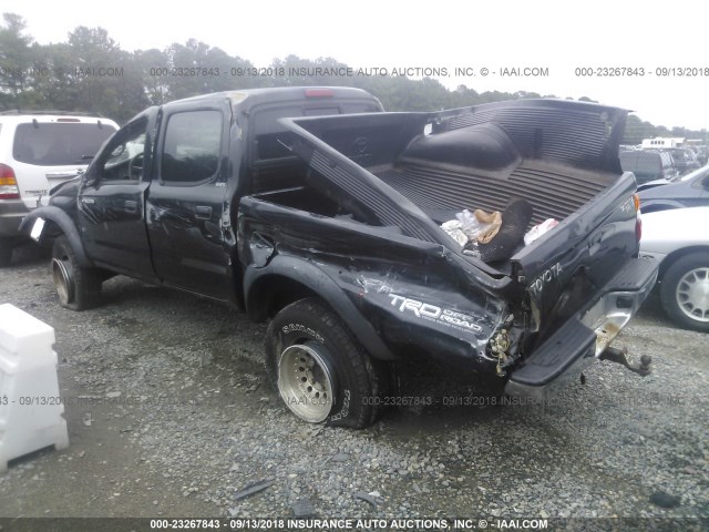 5TEHN72N84Z462608 - 2004 TOYOTA TACOMA DOUBLE CAB BLACK photo 3