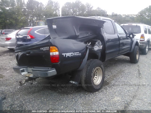 5TEHN72N84Z462608 - 2004 TOYOTA TACOMA DOUBLE CAB BLACK photo 4