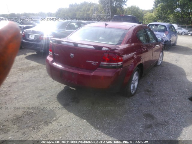 1B3CC5FB8AN146176 - 2010 DODGE AVENGER R/T BURGUNDY photo 4