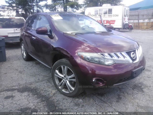 JN8AZ18W59W130332 - 2009 NISSAN MURANO S/SL/LE MAROON photo 1