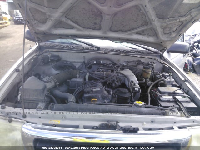 4TASM92N2YZ678665 - 2000 TOYOTA TACOMA XTRACAB PRERUNNER ვერცხლისფერი ფოტო 10