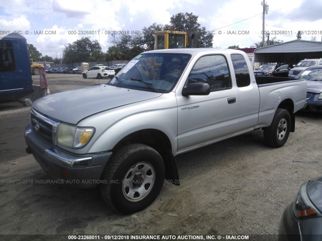 4TASM92N2YZ678665 - 2000 TOYOTA TACOMA XTRACAB PRERUNNER ვერცხლისფერი ფოტო 2