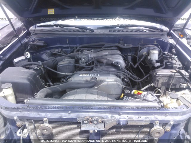 5TBRN341XYS106180 - 2000 TOYOTA TUNDRA ACCESS CAB SR5 BLUE photo 10