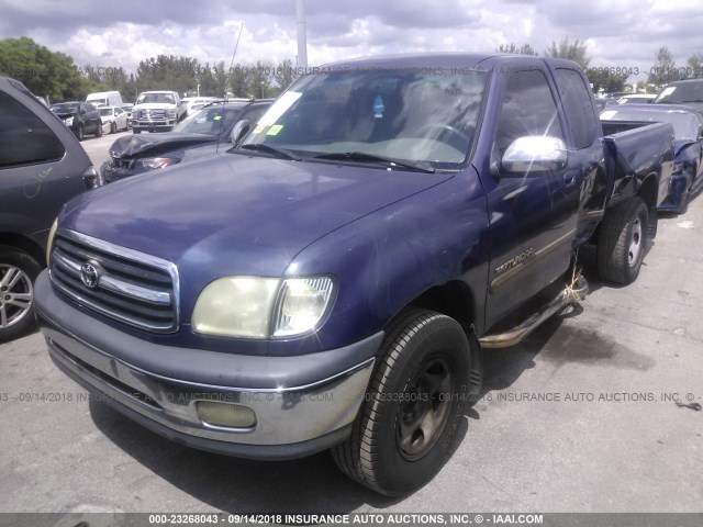 5TBRN341XYS106180 - 2000 TOYOTA TUNDRA ACCESS CAB SR5 BLUE photo 2