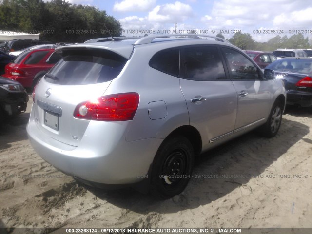 JN8AS5MT2BW571929 - 2011 NISSAN ROGUE S/SV/KROM SILVER photo 4