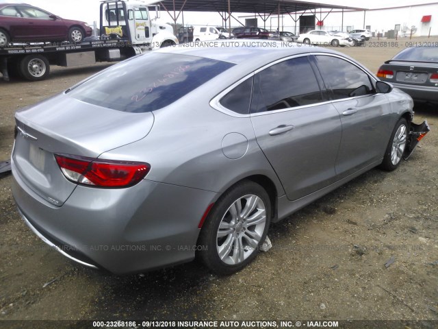 1C3CCCAB0FN587807 - 2015 CHRYSLER 200 LIMITED SILVER photo 4