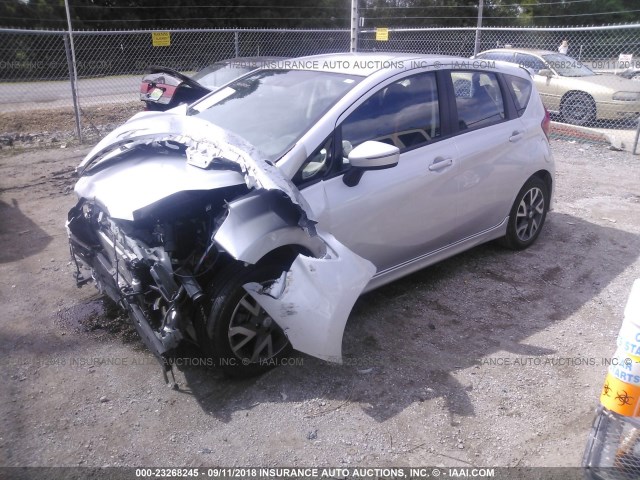 3N1CE2CP5GL394260 - 2016 NISSAN VERSA NOTE S/S PLUS/SV/SL/SR SILVER photo 2