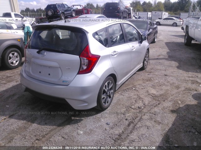 3N1CE2CP5GL394260 - 2016 NISSAN VERSA NOTE S/S PLUS/SV/SL/SR SILVER photo 4