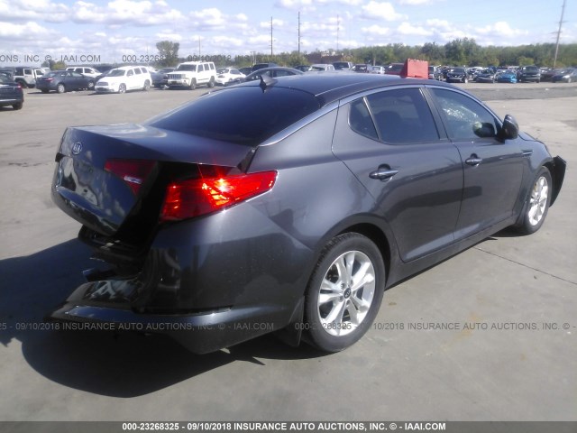 KNAGN4A72B5075790 - 2011 KIA OPTIMA EX/SX GRAY photo 4