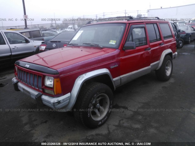 1J4FJ78SXTL101873 - 1996 JEEP CHEROKEE COUNTRY RED photo 2