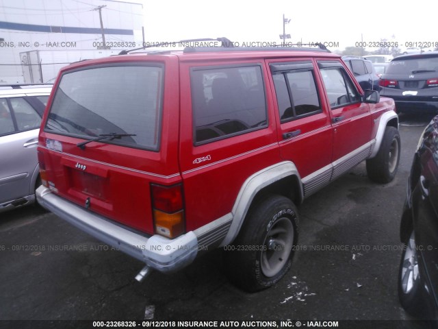 1J4FJ78SXTL101873 - 1996 JEEP CHEROKEE COUNTRY RED photo 4