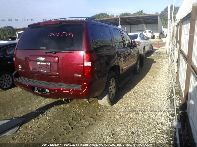 1GNSCBE08BR121434 - 2011 CHEVROLET TAHOE C1500 LT MAROON photo 4