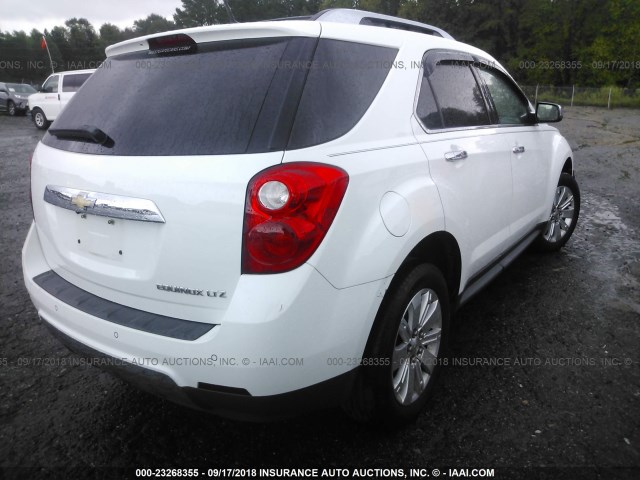 2GNALFEC6B1259494 - 2011 CHEVROLET EQUINOX LTZ WHITE photo 4