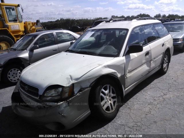 4S3BH675237645475 - 2003 SUBARU LEGACY OUTBACK AWP WHITE photo 2