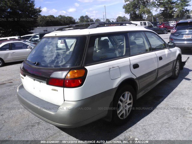 4S3BH675237645475 - 2003 SUBARU LEGACY OUTBACK AWP WHITE photo 4