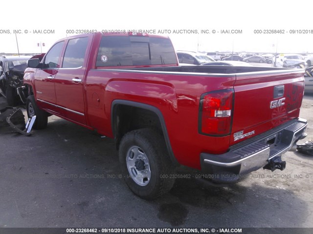 1GT12TE84GF210302 - 2016 GMC SIERRA K2500 SLT RED photo 3