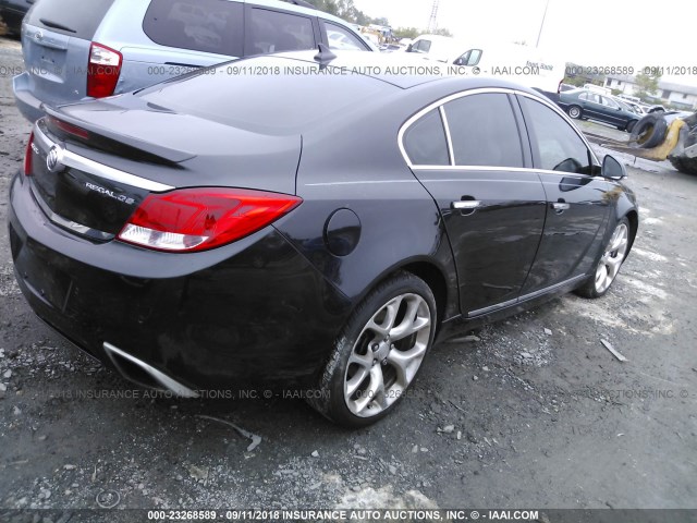 2G4GV5GV1D9211312 - 2013 BUICK REGAL GS BLACK photo 4