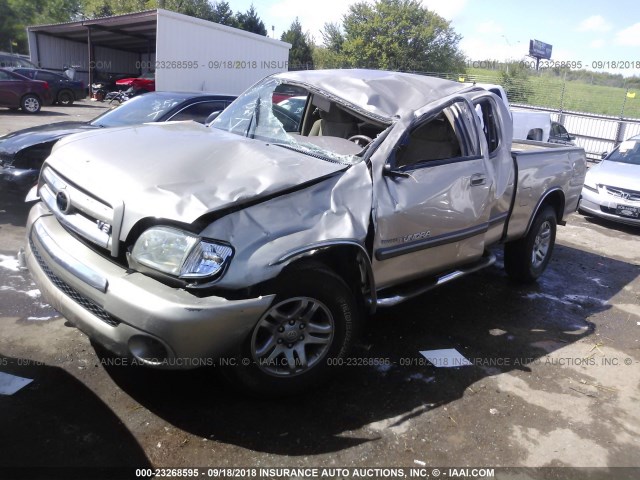 5TBRT34153S438638 - 2003 TOYOTA TUNDRA ACCESS CAB SR5 TAN photo 2