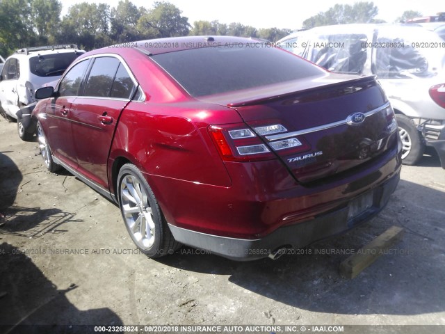 1FAHP2F89GG128011 - 2016 FORD TAURUS LIMITED RED photo 3