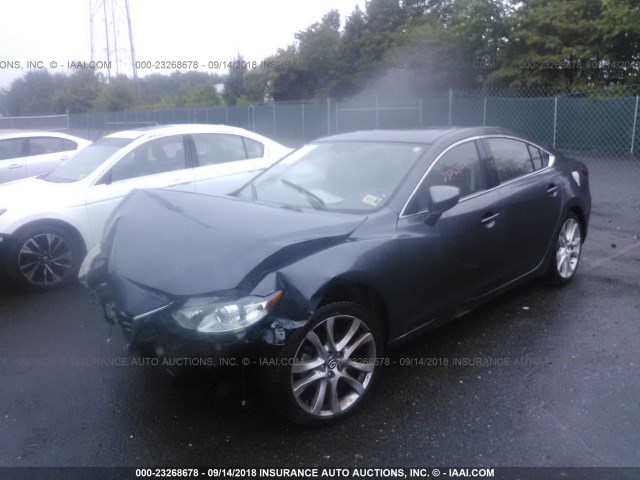 JM1GJ1V65E1155756 - 2014 MAZDA 6 TOURING GRAY photo 2