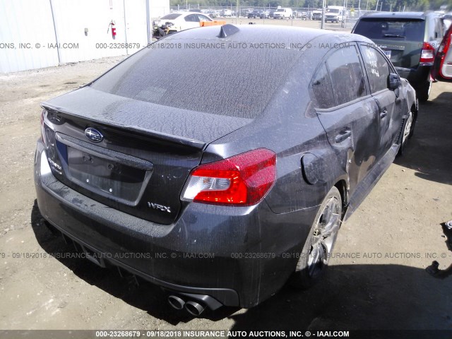 JF1VA1E64G9820146 - 2016 SUBARU WRX PREMIUM GRAY photo 4