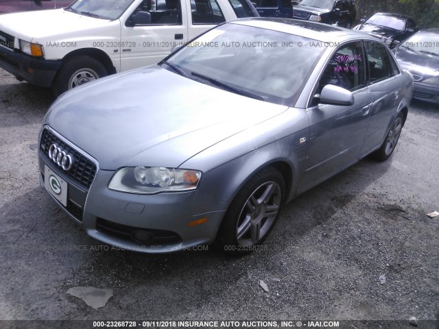 WAUAF78E48A041956 - 2008 AUDI A4 2.0T GRAY photo 2