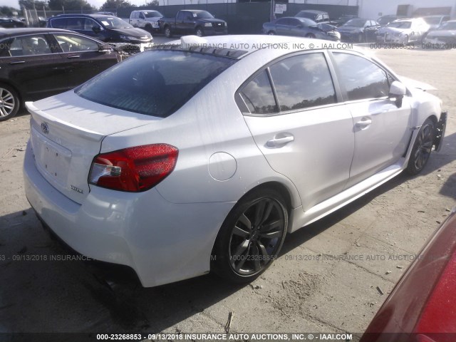 JF1VA1J68H9831934 - 2017 SUBARU WRX LIMITED WHITE photo 4