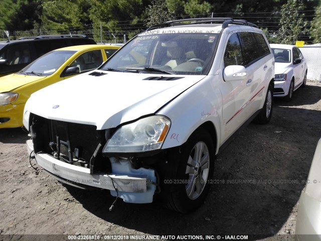 4JGBF71E18A375360 - 2008 MERCEDES-BENZ GL 450 4MATIC WHITE photo 2