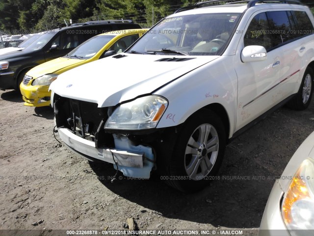 4JGBF71E18A375360 - 2008 MERCEDES-BENZ GL 450 4MATIC WHITE photo 6