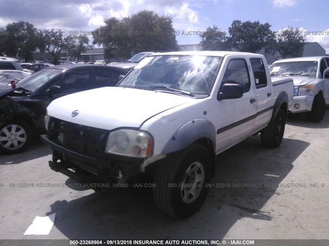 1N6ED27T13C430187 - 2003 NISSAN FRONTIER CREW CAB XE/CREW CAB SE WHITE photo 2