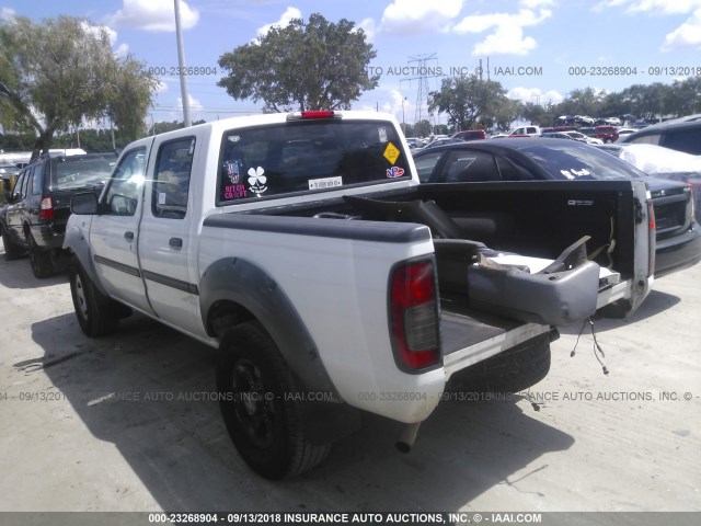 1N6ED27T13C430187 - 2003 NISSAN FRONTIER CREW CAB XE/CREW CAB SE WHITE photo 3