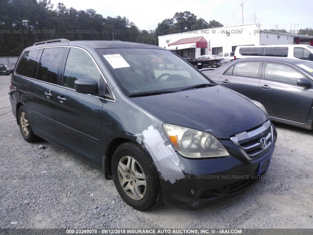 5FNRL38416B451987 - 2006 HONDA ODYSSEY EX GRAY photo 6