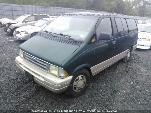 1FMDA31XXSZA22089 - 1995 FORD AEROSTAR GREEN photo 2