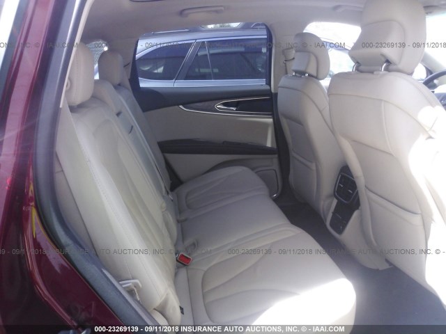 2LMPJ6LRXJBL12755 - 2018 LINCOLN MKX RESERVE წითელი ფოტო 8