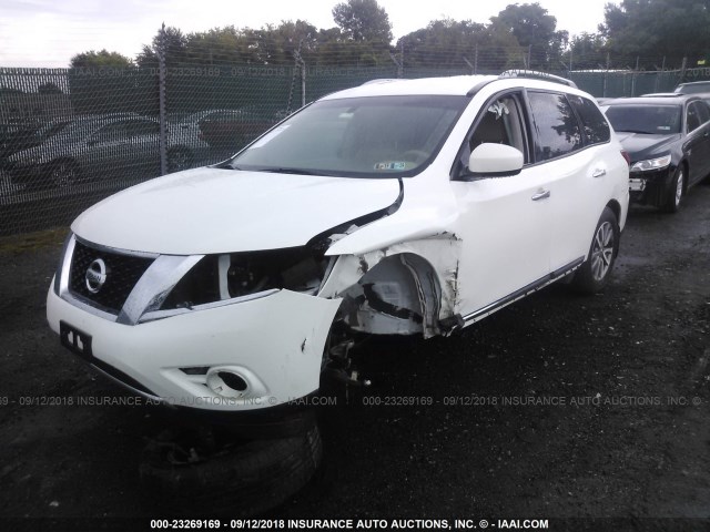 5N1AR2MM2EC699295 - 2014 NISSAN PATHFINDER S/SV/SL/PLATINUM WHITE photo 5