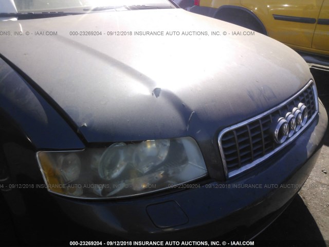 WAUJC68E34A116420 - 2004 AUDI A4 1.8T GRAY photo 6