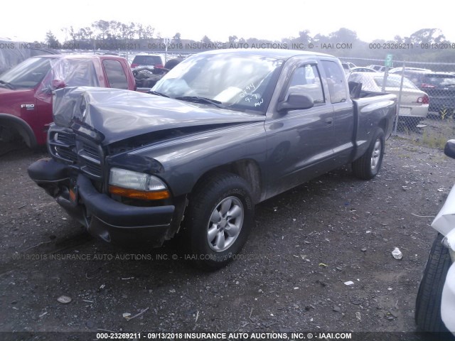 1D7HL32X23S200494 - 2003 DODGE DAKOTA SPORT GRAY photo 2