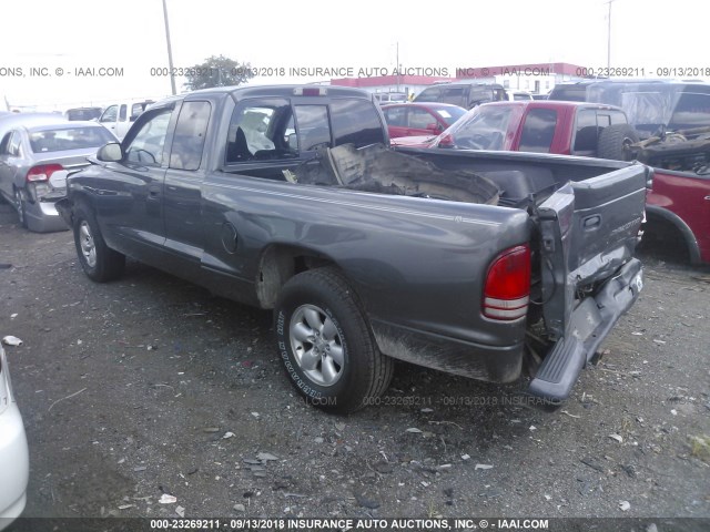 1D7HL32X23S200494 - 2003 DODGE DAKOTA SPORT GRAY photo 3