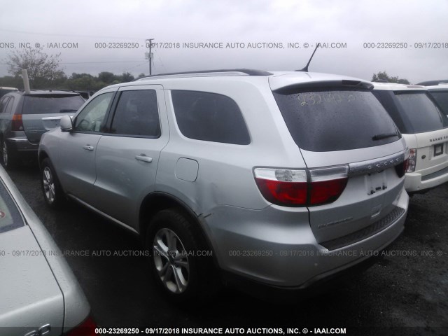 1D4RD4GG0BC725026 - 2011 DODGE DURANGO CREW SILVER photo 3