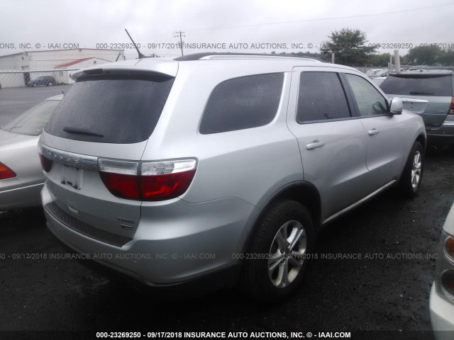 1D4RD4GG0BC725026 - 2011 DODGE DURANGO CREW SILVER photo 4