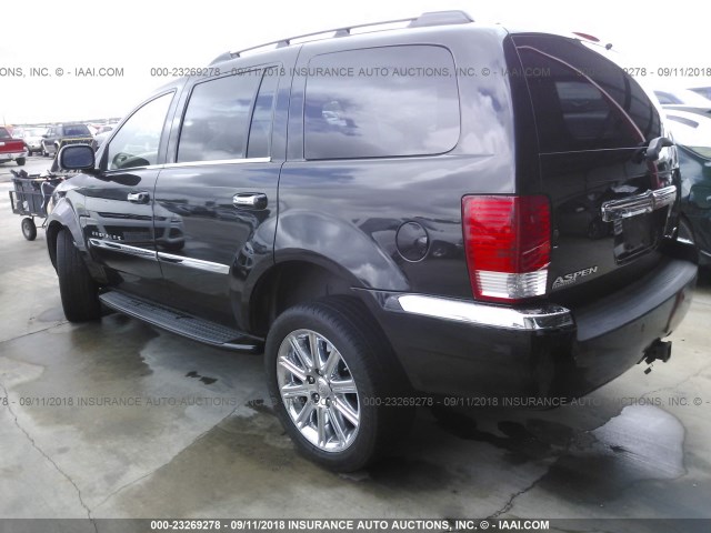 1A8HX58247F515892 - 2007 CHRYSLER ASPEN LIMITED შავი ფოტო 3