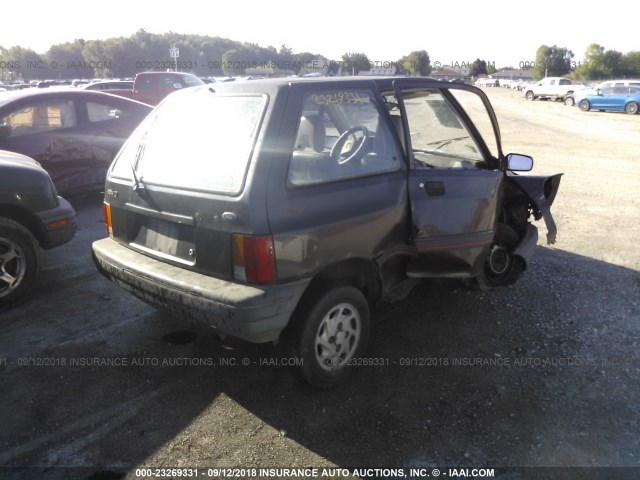 KNJBT07K3K6113610 - 1989 FORD FESTIVA LX GRAY photo 4